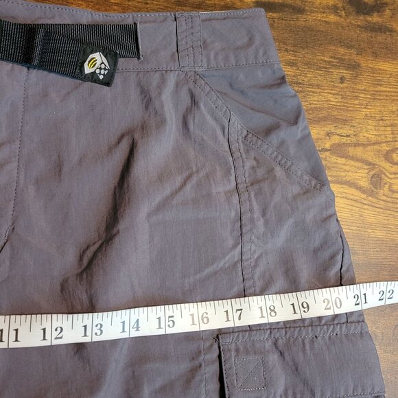 Mountain Hardware Nylon Belted Cargo Shorts M Gray Active Wear Outdoors Hiking - Picture 5 of 8